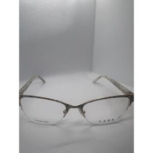 L.A.M.B. LA091 Designer Eyeglasses Frames Gold Stainless Steel Unique Pattern